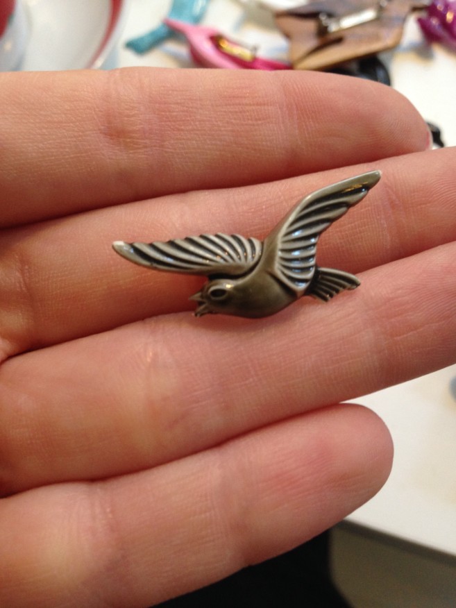Tiniest bird brooch